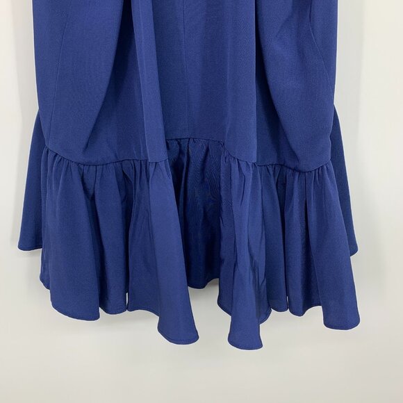 Tibi 100% Silk Top Ruffle Cami Tank Blue Sleeveless Racerback - Picture 10 of 10